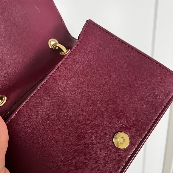 Tory Burch Rich Burgundy Quilted Shoulder Bag